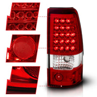 ANZO 2003-2006 Chevrolet Silverado 1500 LED Taillights Red/Clear - Burkken Auto Parts