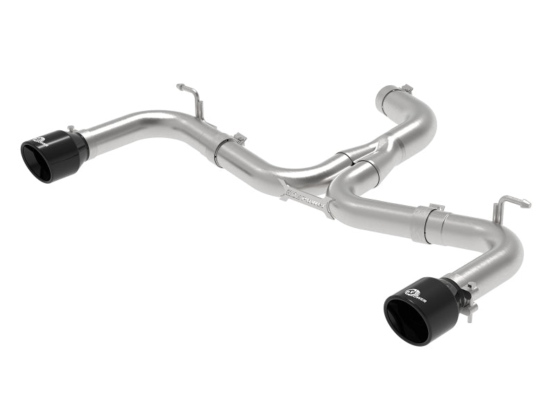 aFe MACH Force-Xp 3in to 2-1/2in Stainless Steel Axle-Back Black Exhaust - 15-17 Volkswagen GTI - Burkken Auto Parts