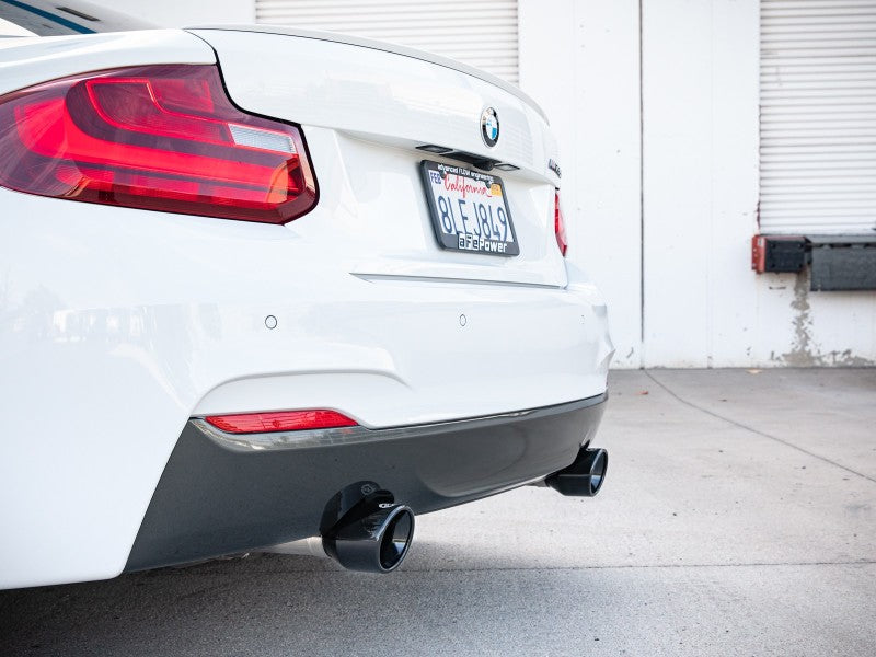 aFe MACHForce XP 3in to 2.5in 304 SS Axle-Back Exhaust w/ Black Tips 14-16 BMW M235i - Burkken Auto Parts