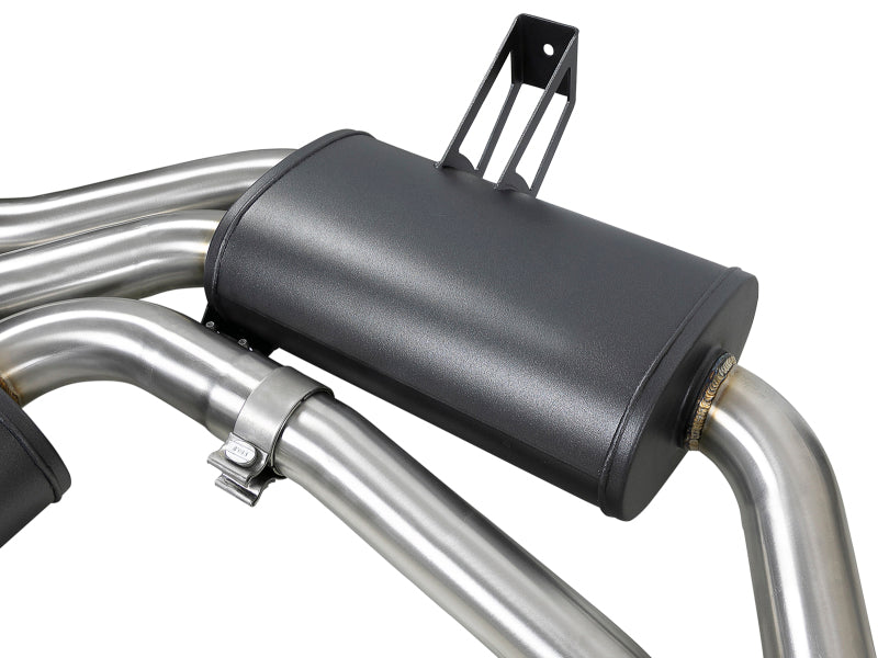aFe MACH ForceXP 2.5 IN 304 Stainless Steel Cat-Back Exhaust System w/ Black Tips 01-06 BMW M3 (E46) - Burkken Auto Parts