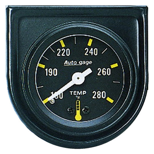 Autometer AutoGage 1 1/2in Mechanical 280 Deg Water Temp Gauge - Black - Burkken Auto Parts