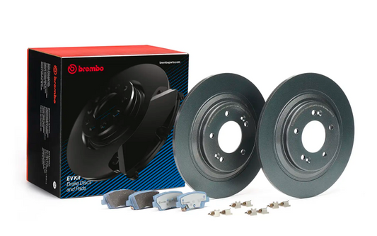 Brembo OE 19-23 Hyundai Kona Electric/19-22 Kia Niro EV/19-23 Soul EV EV Brake Kit - Rear - Burkken Auto Parts
