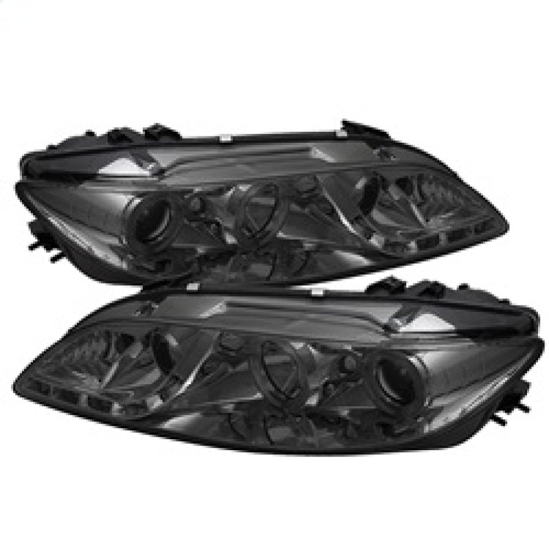 Spyder Mazda 6 03-05 With Fog Lights Projector Headlights LED Halo DRL Smke PRO-YD-M603-FOG-DRL-SM - Burkken Auto Parts