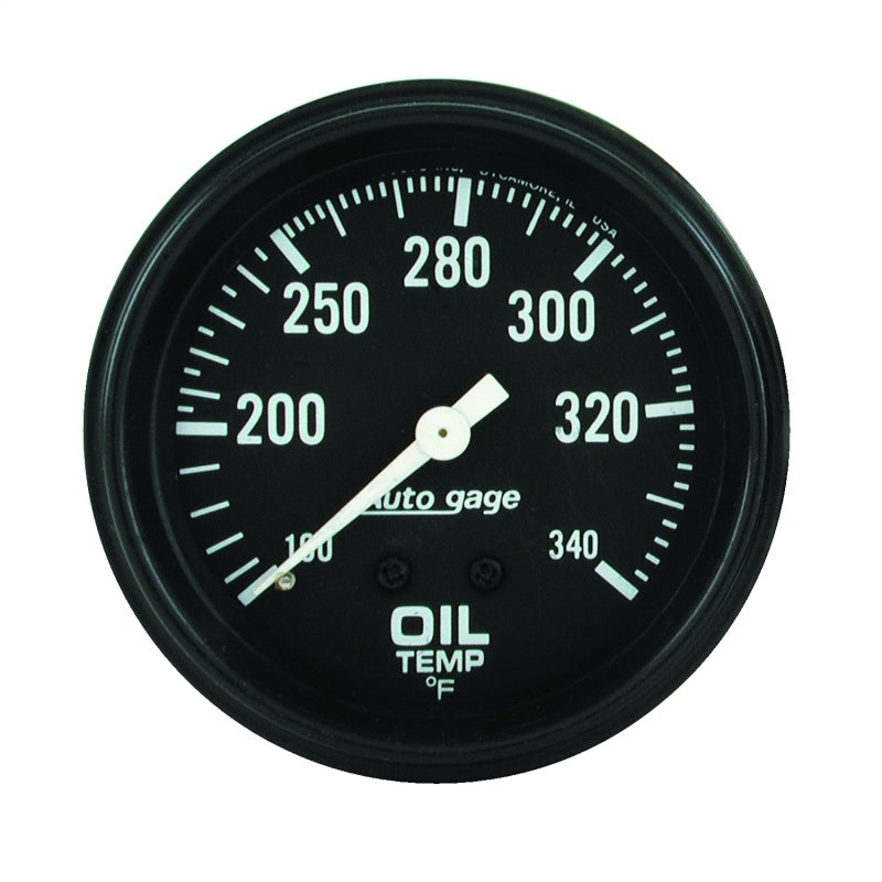 AutoMeter Gauge Oil Temperature 2-5/8in. 100-340 Deg. F Mechanical Black Autogage - Burkken Auto Parts