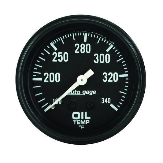 AutoMeter Gauge Oil Temperature 2-5/8in. 100-340 Deg. F Mechanical Black Autogage - Burkken Auto Parts