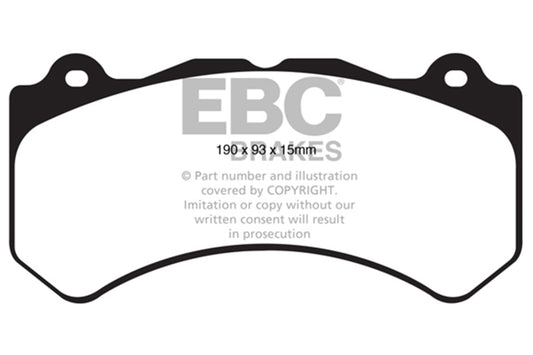 EBC 16+ Cadillac ATS-V 3.6 Twin Turbo Redstuff Front Brake Pads - Burkken Auto Parts