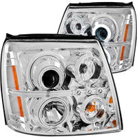 ANZO 2003-2006 Cadillac Escalade Projector Headlights w/ Halo Chrome (CCFL) (HID Compatible) - Burkken Auto Parts