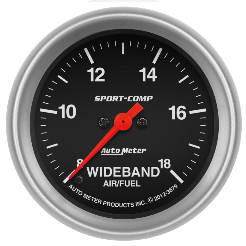 Autometer Sport-Comp 2-5/8in Wideband Air/Fuel Ratio Analog 8:1-18:1 AFR - Burkken Auto Parts
