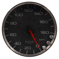 Autometer Spek-Pro Gauge Speedometer 5in 180 Mph Elec. Programmable Black/Chrome - Burkken Auto Parts