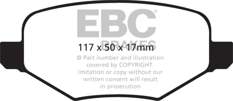 EBC 11-14 Ford Edge 2.0 Turbo Redstuff Rear Brake Pads - Burkken Auto Parts