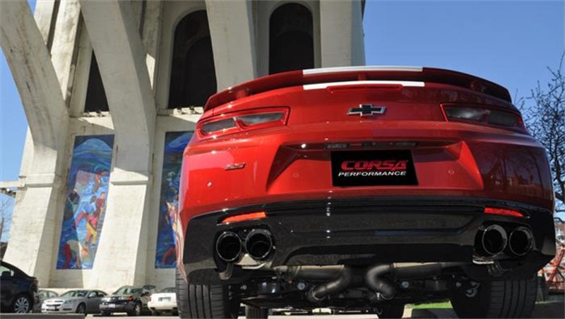 Corsa 2017-2024 Chevrolet Camaro SS 6.2L V8 2.75in Black Sport Axle-Back Exhaust - Burkken Auto Parts