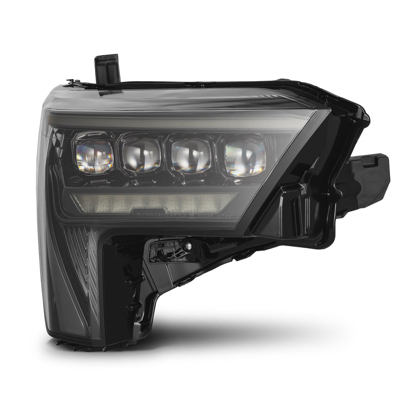 AlphaRex 22-23 Toyota Tundra NOVA-Series Headlights Alpha-Black w/Amber DRL - Req 810029 OR 810030 - Burkken Auto Parts