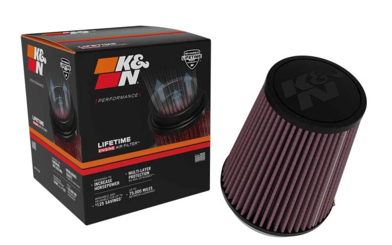K&N Universal 4in Flange x 5-3/8in Base x 4in Height High flow Air Filter - Burkken Auto Parts