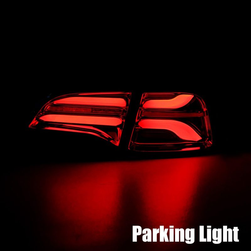AlphaRex 20-22 Tesla Model Y PRO-Series LED Tail Lights Jet Black w/Seq Sig - Burkken Auto Parts