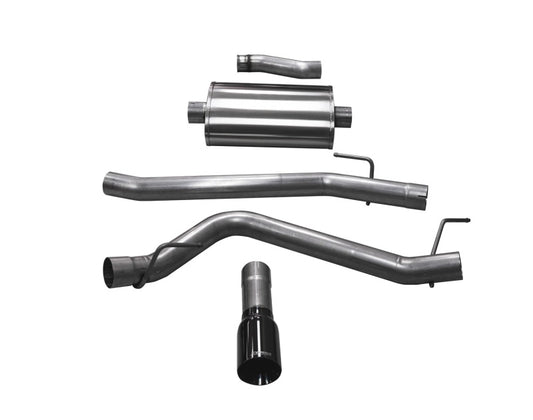 Corsa 20-25 Jeep Gladiator JT 3.6L Single Side Exit Cat-Back Exhaust System w/ Single 4in Black Tip - Burkken Auto Parts