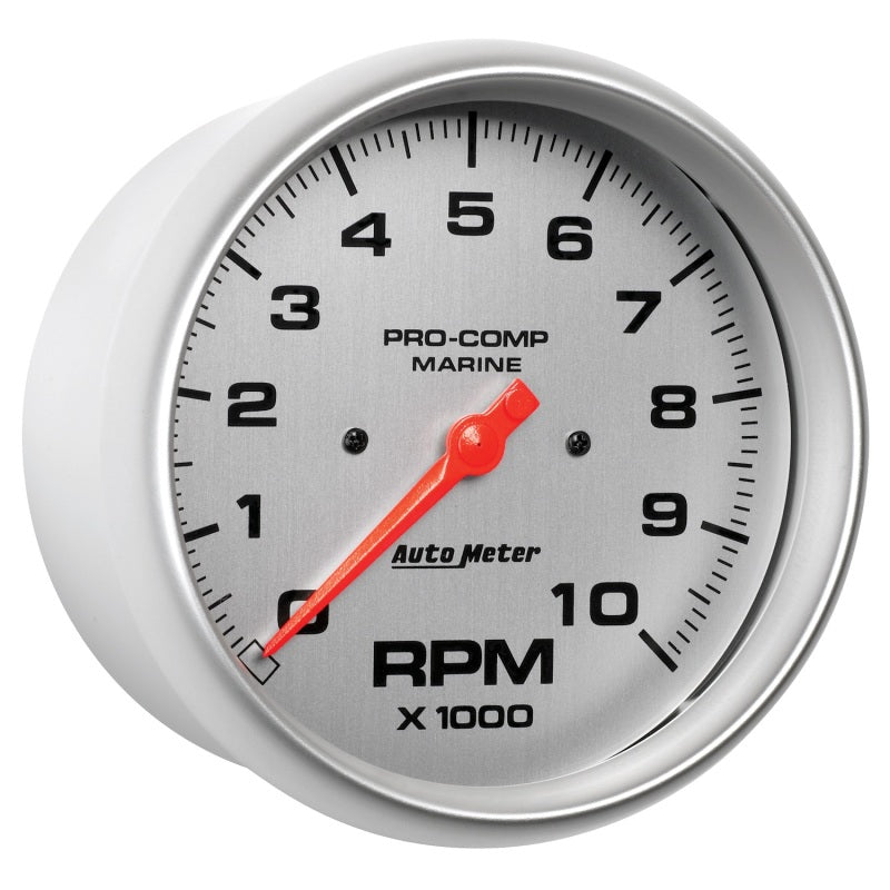 Autometer Marine Silver Ultra-Lite 5in 10K RPM In-Dash Tachometer Gauge - Burkken Auto Parts