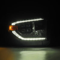 AlphaRex 14-21 Toyota Tundra NOVA-Series LED Proj Headlights Alpha-Blk w/Actv Light & Seq. Sig + DRL - Burkken Auto Parts
