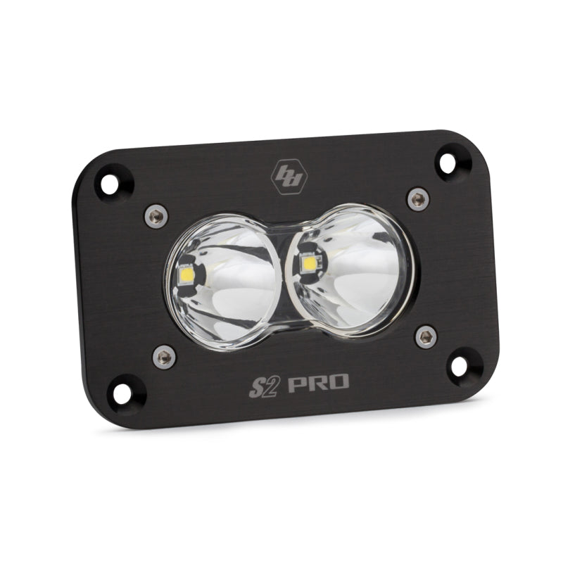 Baja Designs S2 Pro LED Spot Black Flush Mount - Clear - Burkken Auto Parts