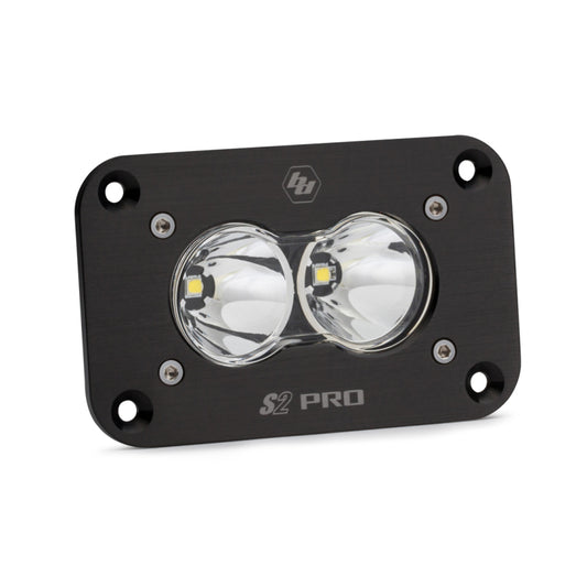 Baja Designs S2 Pro LED Spot Black Flush Mount - Clear - Burkken Auto Parts