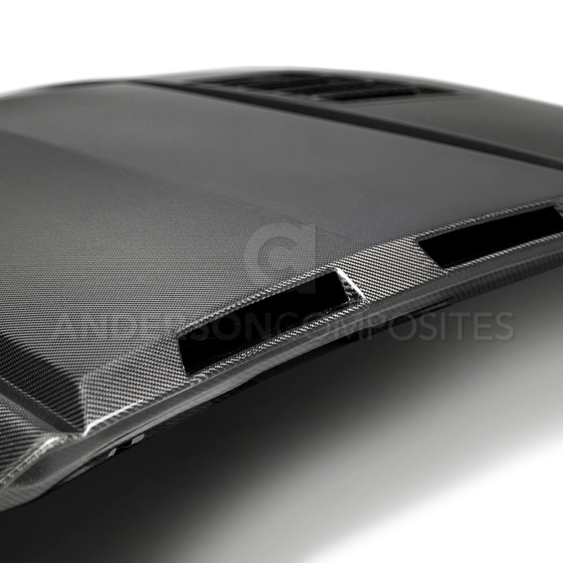 Anderson Composites 2018-2019 Ford Mustang Ram Air Double Sided Carbon Fiber Hood - Burkken Auto Parts