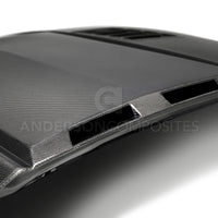 Anderson Composites 2018-2019 Ford Mustang Ram Air Double Sided Carbon Fiber Hood - Burkken Auto Parts