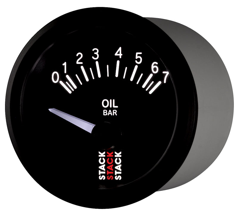 Autometer Stack 52mm 0-7 Bar M10 (M) Electric Oil Pressure Gauge - Black - Burkken Auto Parts