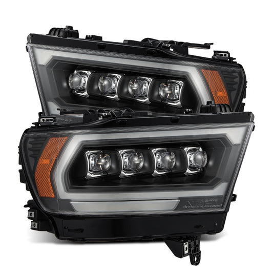 AlphaRex 19-23 Dodge Ram 1500 (No Clsc/Ltd/TRX) NOVA-Series Proj. Headlights Black (Req. Converter) - Burkken Auto Parts
