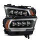 AlphaRex 19-23 Dodge Ram 1500 (No Clsc/Ltd/TRX) NOVA-Series Proj. Headlights Black (Req. Converter) - Burkken Auto Parts