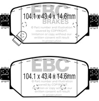 EBC 2017+ Mazda 3 2.0L Greenstuff Rear Brake Pads - Burkken Auto Parts