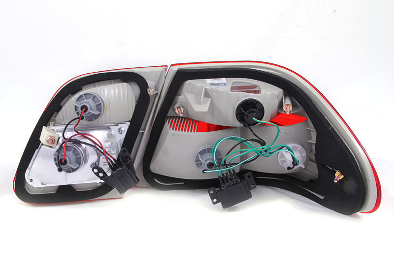 ANZO 1996-2002 Mercedes Benz E Class W210 Taillights Red/Clear G2 - Burkken Auto Parts