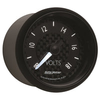 Autometer GT Series 52mm Full Sweep Electronic 8-18 Volts Voltmeter - Burkken Auto Parts