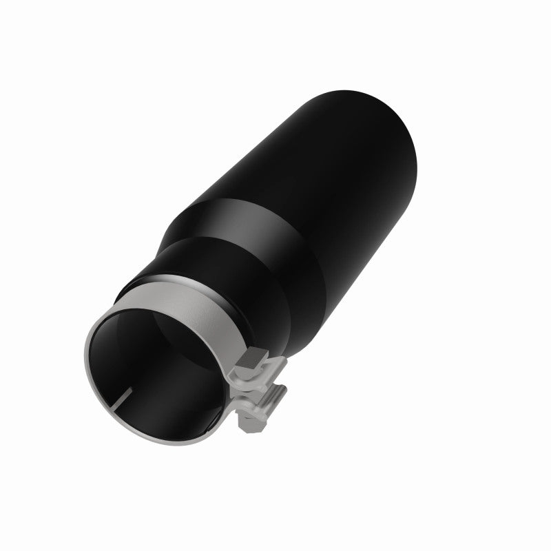 MagnaFlow Tip Stainless Black Coated Single Wall Round Single Outlet 5in Dia 3.5in Inlet 14.5in L - Burkken Auto Parts
