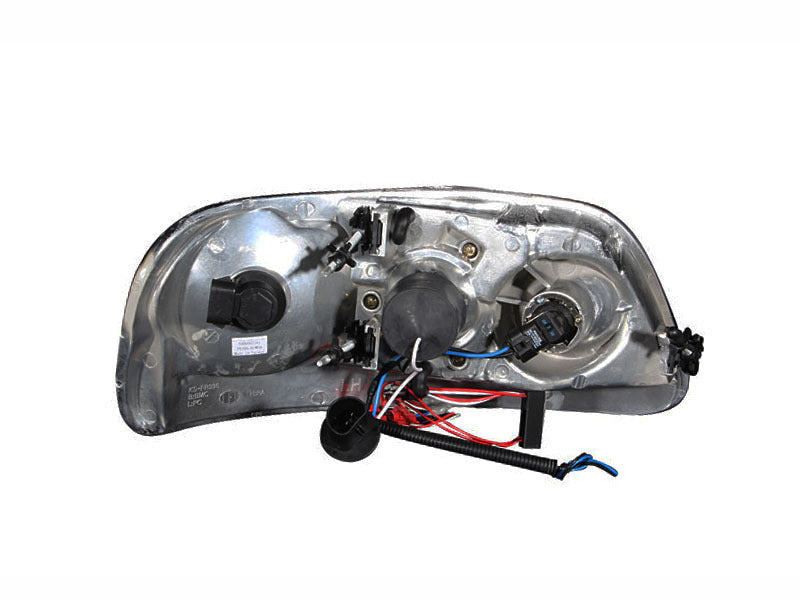 ANZO 1997.5-2003 Ford F-150 Projector Headlights w/ Halo and LED Black 1pc - Burkken Auto Parts