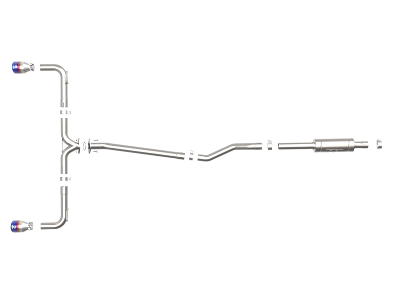 aFe Takeda 2-1/2in 304 SS Cat-Back Exhaust w/ Blue Flame Tips 14-18 Mazda 3 L4 2.0L/2.5L - Burkken Auto Parts