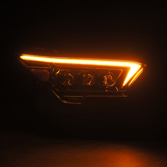 AlphaRex 2024+ Toyota Tacoma NOVA-Series LED Proj Headlights Alpha-Blk w/Actv Light & Seq. Sig + DRL - Burkken Auto Parts