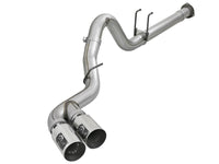 aFe Rebel XD 4in SS Down-Pipe Back Exhaust w/Dual Polished Tips 17-18 Ford Diesel Trucks V8-6.7L(td) - Burkken Auto Parts