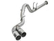 aFe Rebel XD 4in SS Down-Pipe Back Exhaust w/Dual Polished Tips 17-18 Ford Diesel Trucks V8-6.7L(td) - Burkken Auto Parts