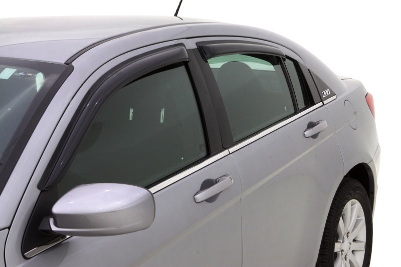 AVS 07-10 Chrysler Sebring Ventvisor Outside Mount Window Deflectors 4pc - Smoke - Burkken Auto Parts