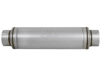 aFe ATLAS Aluminized Steel Muffler 5in Center/Center 24in L x 7in Diameter - Round Body - Burkken Auto Parts