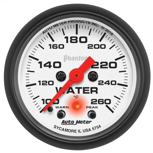 Autometer Chrono 2-1/16in 100-260 Degree Temperature Stepper Motor - Phantom - Burkken Auto Parts