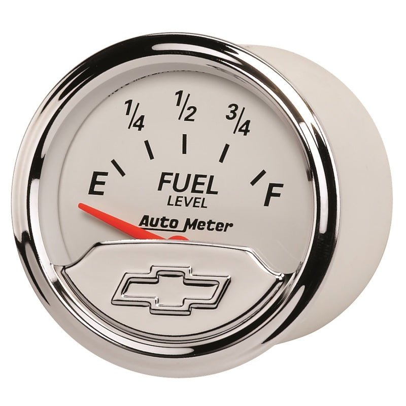 AutoMeter Gauge Fuel Level 2-1/16in. 240 Ohm(e) to 33 Ohm(f) Elec Chevrolet Heritage Bowtie - Burkken Auto Parts