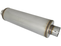 aFe MACH Force-Xp 409 SS Muffler 3-1/2in ID Center/Center x 7in Dia x 24in L - Round Body - Burkken Auto Parts