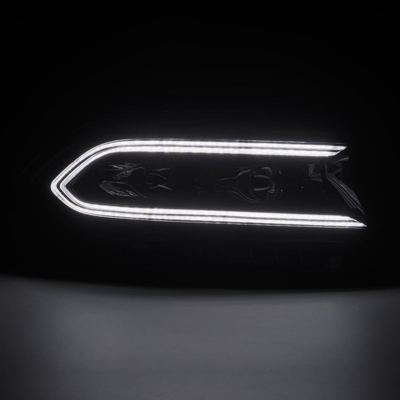 AlphaRex 15-23 Dodge Charger LUXX LED Proj Headlights Alpha-Black w/Actv Light & Seq.Sig / SB DRL - Burkken Auto Parts