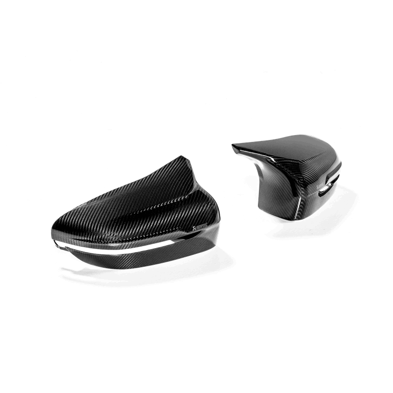 Akrapovic 2018+ BMW M5 (F90) / 2020 BMW M8 (F91/F92) Carbon Fiber Mirror Cap Set - High Gloss - Burkken Auto Parts