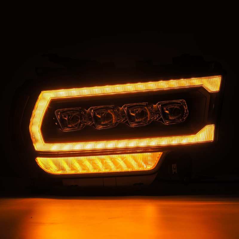 AlphaRex 19-21 Ram 2500 NOVA LED Proj Headlights Plank Style Black w/Activ Light/Seq Signal/DRL - Burkken Auto Parts