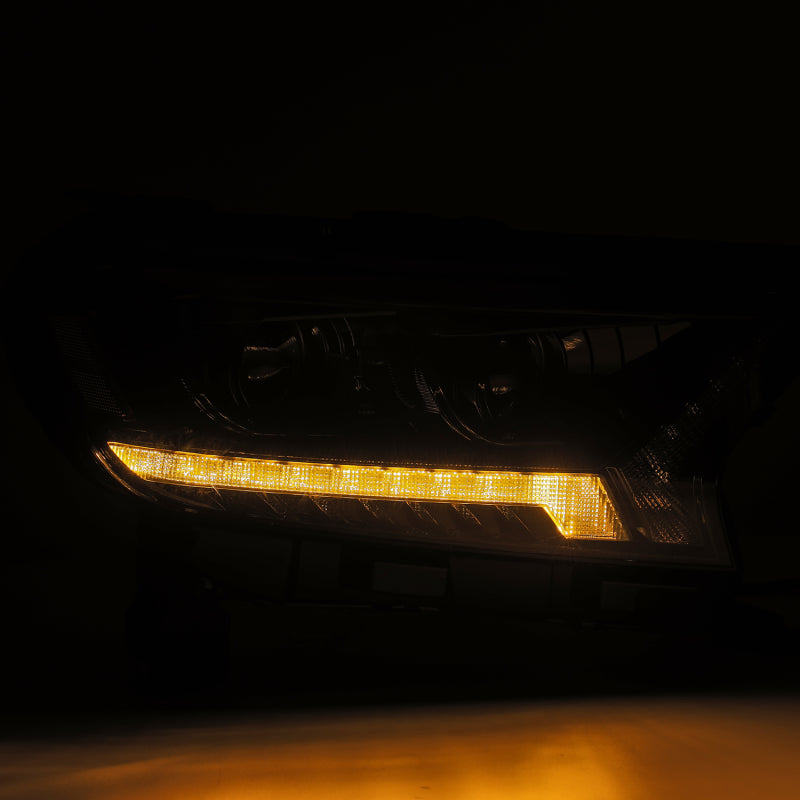 AlphaRex 2019+ Ford Ranger PRO-Series Proj Headlights Plank Style Alpha Black w/Seq Signal/DRL - Burkken Auto Parts
