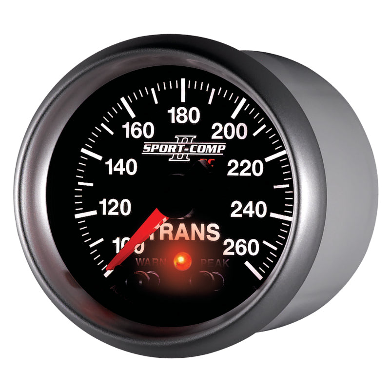 Autometer Elite 52.4mm 100-260F Transmission Temprature Peak & Warn w/ Electronic Control Gauge - Burkken Auto Parts