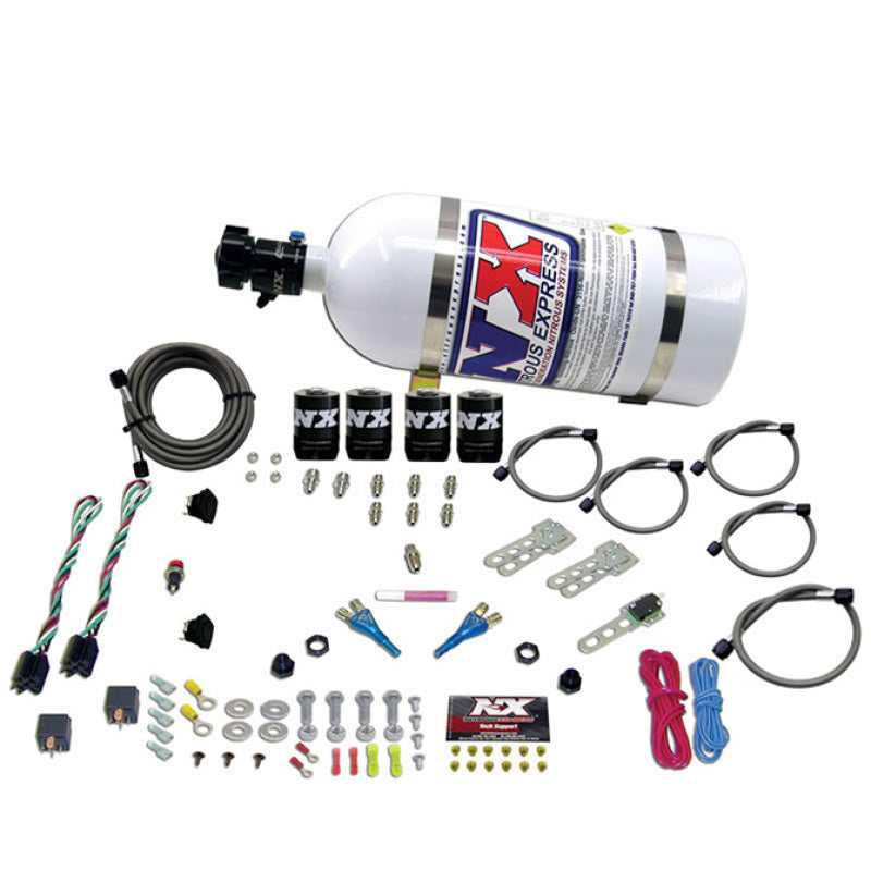 Nitrous Express Ford EFI Dual Stage Nitrous Kit (50-150HP x 2) w/10lb Bottle - Burkken Auto Parts