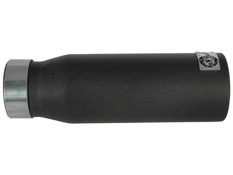 aFe MACHForce XP Exhausts Tips SS-304 EXH Tip 3in x 4Out x 12L Bolt-On (blk) - Burkken Auto Parts