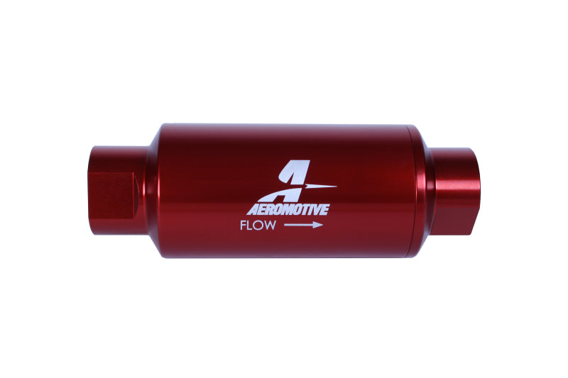 Aeromotive In-Line Filter - (AN-10) 10 Micron Microglass Element Red Anodize Finish - Burkken Auto Parts